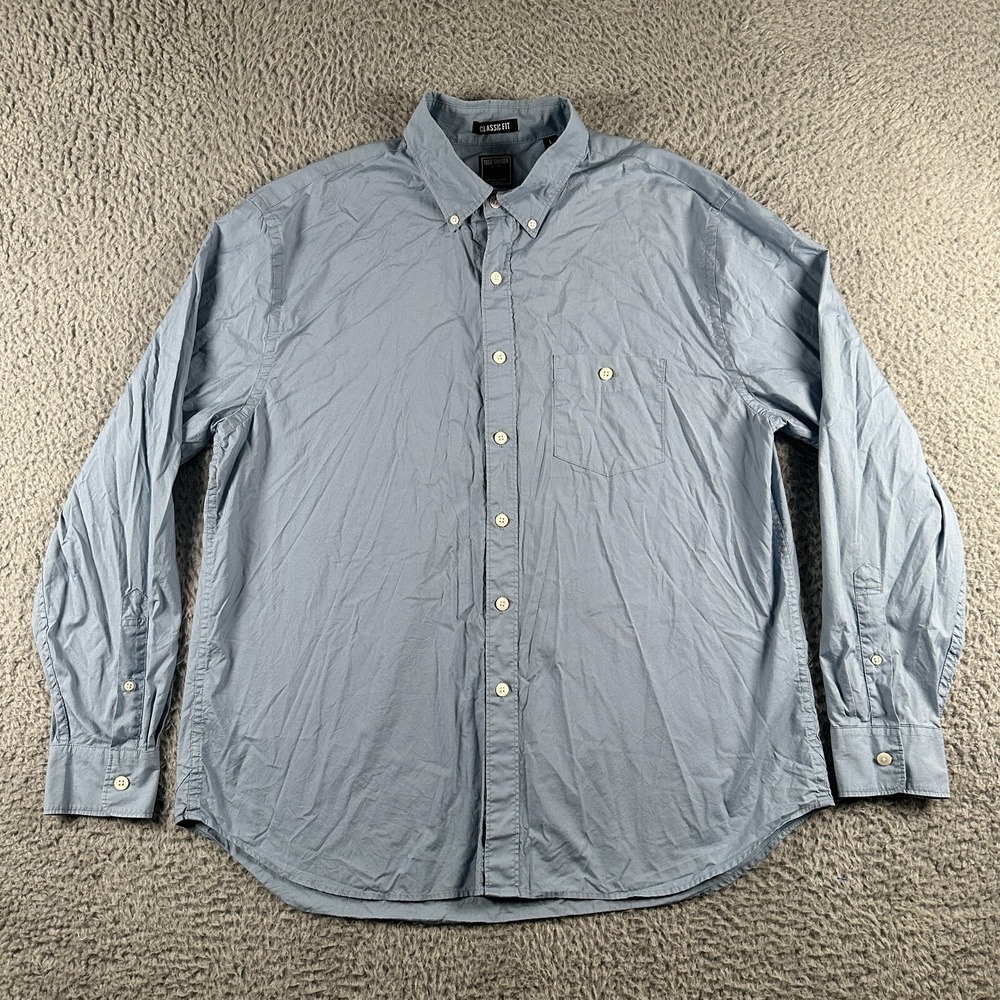 Todd Snyder Shirt Men's‎ Large Blue Button Down Cotton Long Sleeve Classic Fit